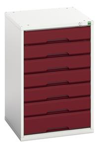 16925015.** verso drawer cabinet with 7 drawers. WxDxH: 525x550x800mm. RAL 7035/5010 or selected